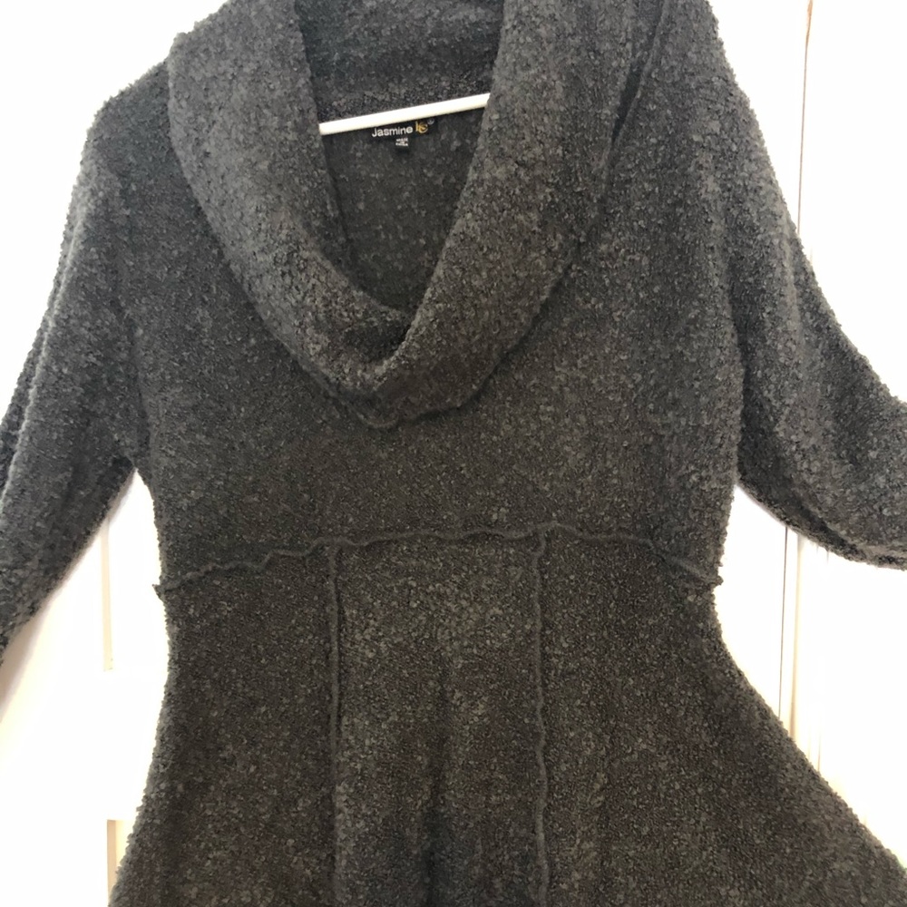 Charcoal Grey cowl sweater